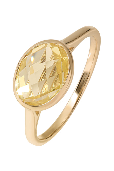 9ct Yellow Gold Lemon Quartz Ring