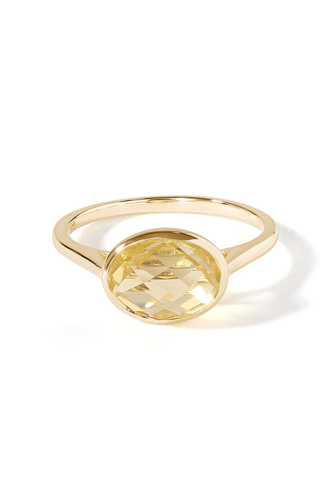 9ct Yellow Gold Lemon Quartz Ring