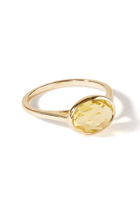 9ct Yellow Gold Lemon Quartz Ring