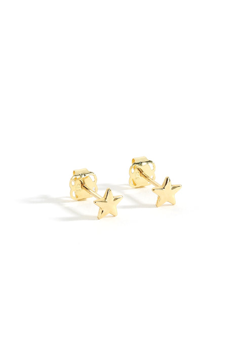 Kids 9ct Yellow Gold Star Stud Earrings