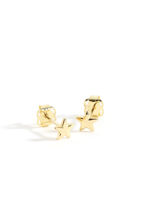 Kids 9ct Yellow Gold Star Stud Earrings