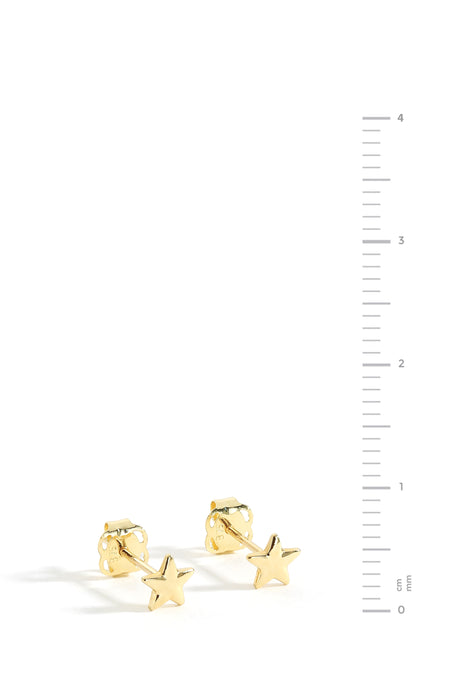 Kids 9ct Yellow Gold Star Stud Earrings