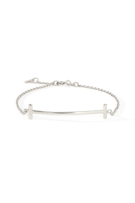 Sterling Silver T Bar Bracelet