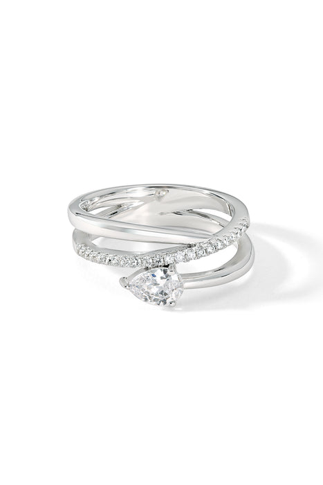 Sterling Silver Cubic Zirconia Wrap Ring