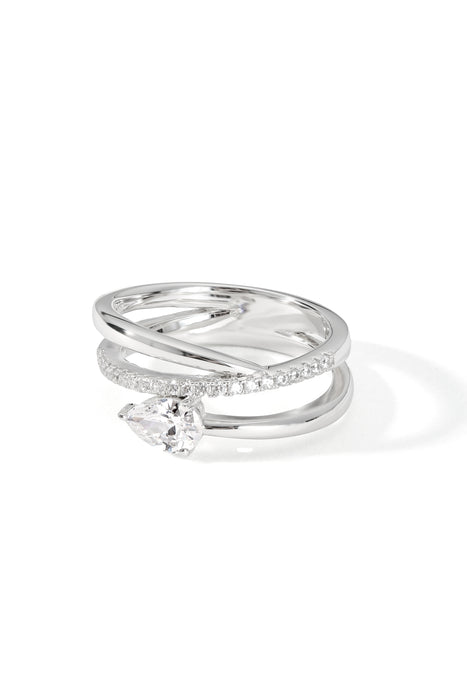 Sterling Silver Cubic Zirconia Wrap Ring