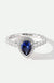 Lyra | 18ct White Gold 0.12ct tw Lab Grown Diamond and Created Sapphire Vintage Ring-0