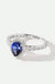 Lyra | 18ct White Gold 0.12ct tw Lab Grown Diamond and Created Sapphire Vintage Ring-2