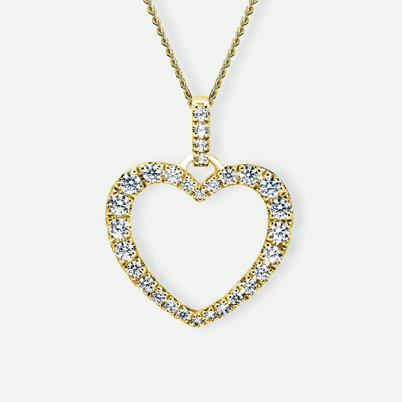 Mable | 9ct Yellow Gold 0.48ct tw Lab Grown Diamond Heart Pendant