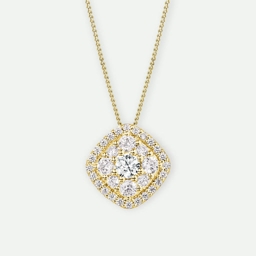 Marie | 9ct Yellow Gold 0.50ct tw Lab Grown Diamond Cluster Pendant-0