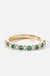 Odette | 9ct Yellow Gold 0.25ct tw Lab Grown Diamond and Created Emerald Eternity Ring-0