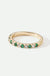 Odette | 9ct Yellow Gold 0.25ct tw Lab Grown Diamond and Created Emerald Eternity Ring-2