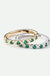 Odette | 9ct Yellow Gold 0.25ct tw Lab Grown Diamond and Created Emerald Eternity Ring-3