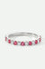 Odette | 9ct White Gold 0.25ct tw Lab Grown Diamond and Created Ruby Eternity Ring-0