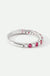 Odette | 9ct White Gold 0.25ct tw Lab Grown Diamond and Created Ruby Eternity Ring-3