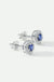 Orla | 9ct White Gold Lab Grown Diamond and Created Sapphire Earrings-6