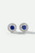 Orla | 9ct White Gold Lab Grown Diamond and Created Sapphire Earrings-0