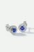 Orla | 9ct White Gold Lab Grown Diamond and Created Sapphire Earrings-2