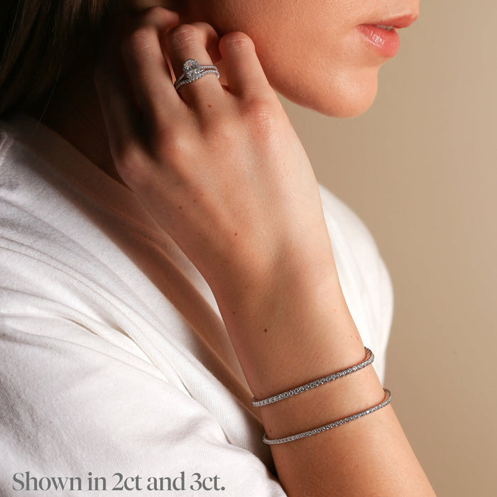 Penelope | 9ct White Gold 3ct tw Lab Grown Diamond Bracelet-2