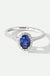 Rosalind | 9ct White Gold 0.20ct tw Lab Grown Diamond and Created Sapphire Ring-0