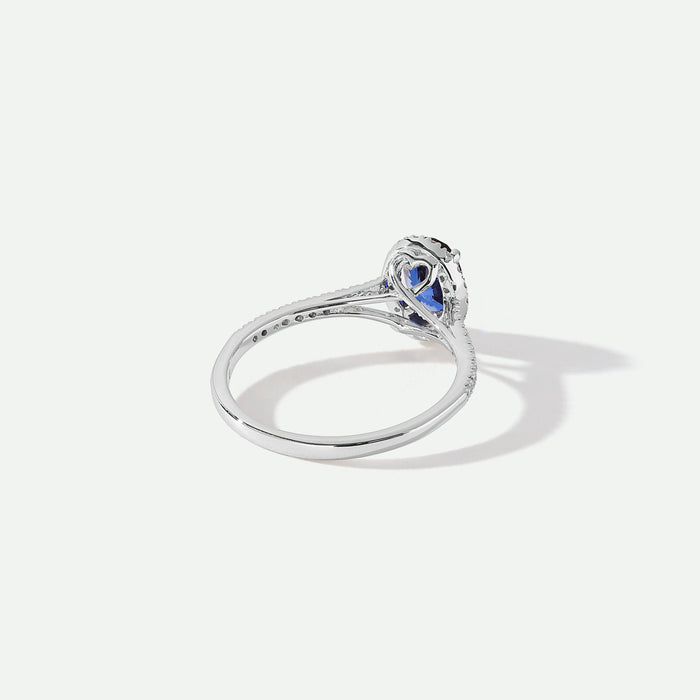 Rosalind | 9ct White Gold 0.20ct tw Lab Grown Diamond and Created Sapphire Ring-4