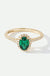 Rosalind | 9ct Yellow Gold 0.20ct tw Lab Grown Diamond and Created Emerald Ring-0