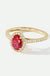 Rosalind | 9ct Yellow Gold 0.20ct tw Lab Grown Diamond and Created Ruby Ring-2