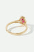 Rosalind | 9ct Yellow Gold 0.20ct tw Lab Grown Diamond and Created Ruby Ring-3