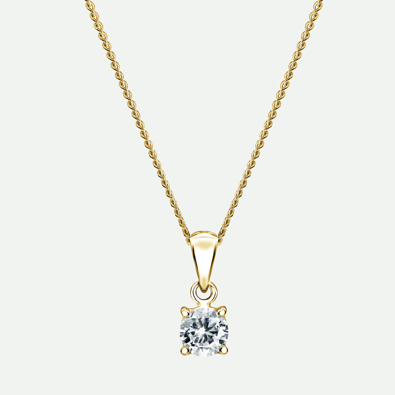 Sylvia - 9ct Yellow Gold 0.25ct tw Lab Grown Diamond Necklace