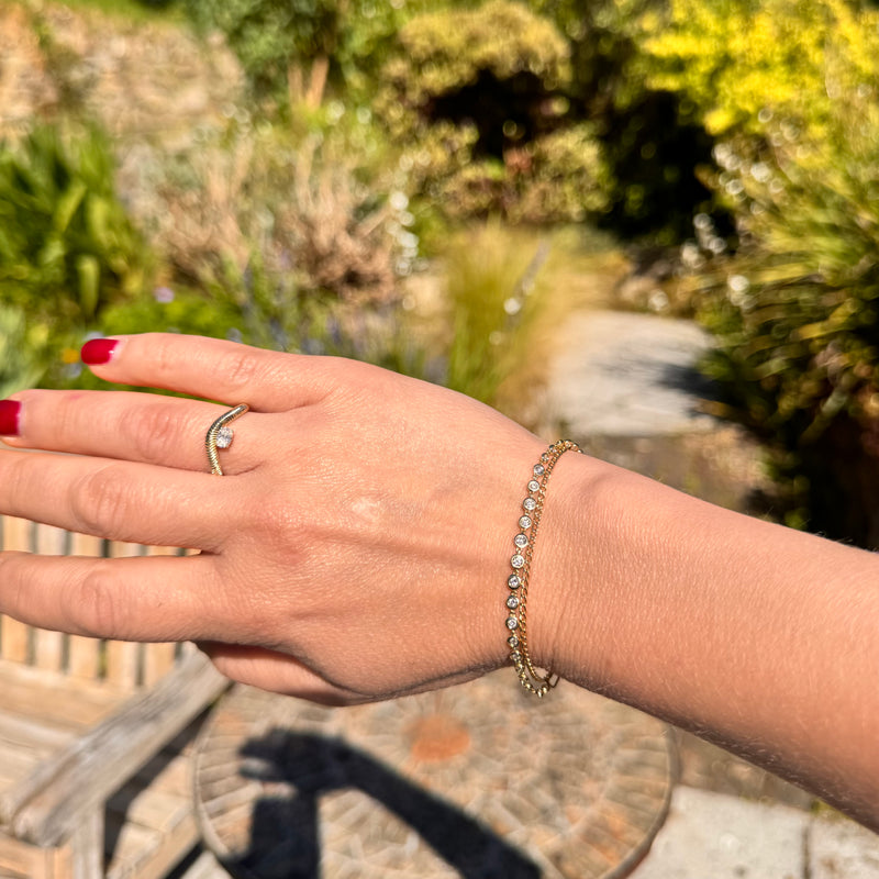 Thea | 9ct Yellow Gold 0.24ct tw. Lab Grown Diamond Floating Solitaire Band Ring