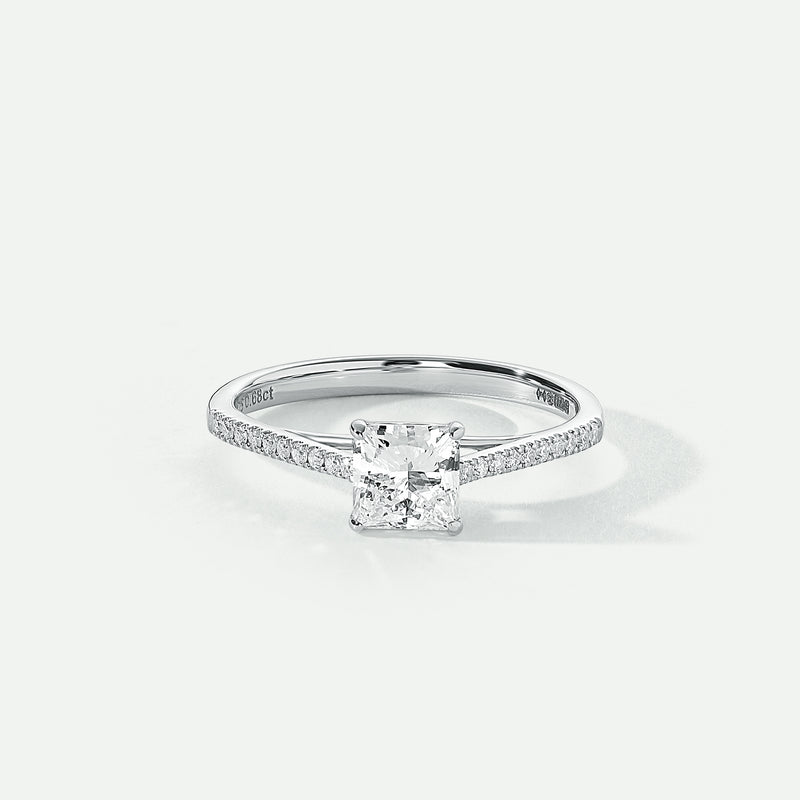 Vivian | 9ct White Gold 0.68ct tw Princess Cut Lab Grown Diamond Engagement Ring